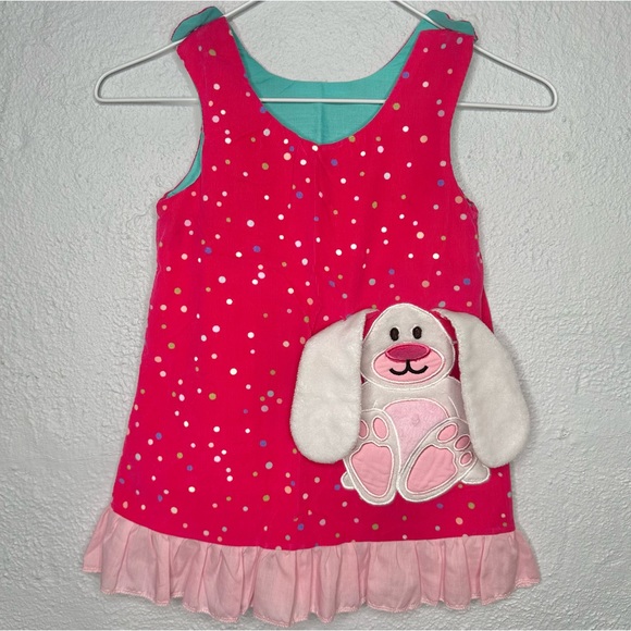 Other - Pink polka dot bunny dress 2T